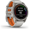 Часы GARMIN FENIX 7 PRO – SAPPHIRE SOLAR EDITION TITANIUM WITH FOG GRAY/EMBER ORANGE BAND 010-02777-21