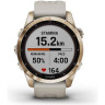 Часы GARMIN FENIX 7S SAPPHIRE SOLAR CREAM GOLD TITANIUM WITH LIGHT SAND BAND 11154