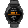 Часы GARMIN FORERUNNER 265 BLACK BEZEL AND CASE WITH BLACK/POWDER GRAY SILICONE BAND 010-02810-10