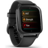 Часы GARMIN VENU SQ 2 – MUSIC EDITION SLATE ALUMINUM BEZEL WITH BLACK CASE AND SILICONE BAND 010-02700-10