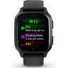 Часы GARMIN VENU SQ 2 – MUSIC EDITION SLATE ALUMINUM BEZEL WITH BLACK CASE AND SILICONE BAND 010-02700-10