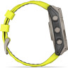 Смарт-часы GARMIN FENIX 8 – 51 мм, Solar Sapphire, титан с ярко-желтым/графитовым силиконовым ремешком 010-02907-21