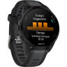 Смарт-часы GARMIN FORERUNNER 165, черный/сланцево-серый силиконовый ремешок 010-02863-20